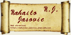 Mahailo Jašović vizit kartica